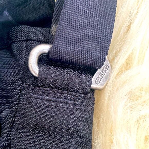 OGIO Nylon Laptop Black/Silver Cross Body Padded Bag Adjustable Strap Pockets - Picture 12 of 12